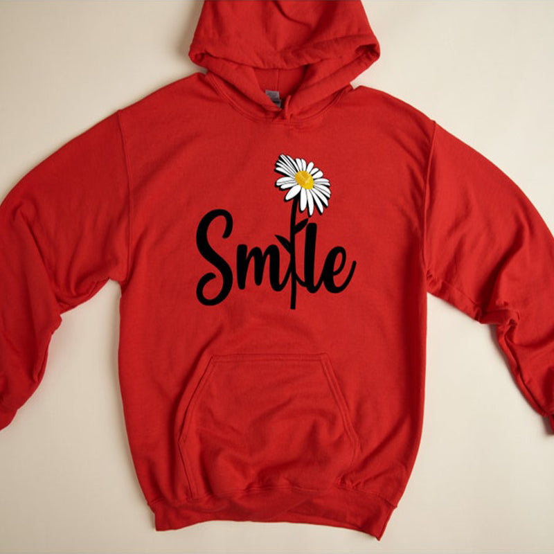 Mother's Day Smile Daisy Print Hoodie