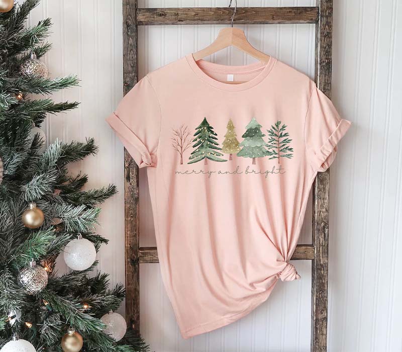 Merry and Bright Trees T-shirt