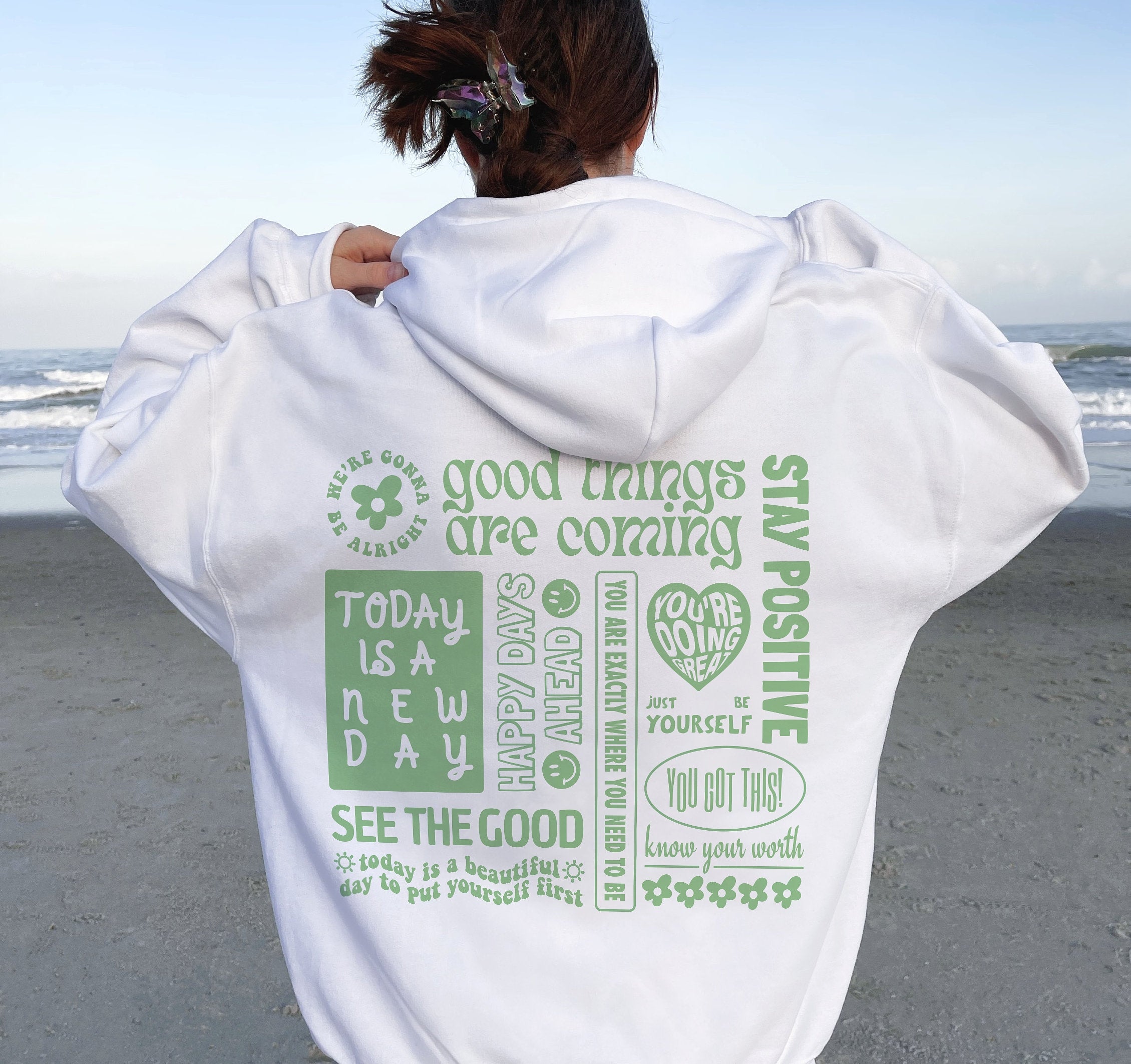 Positive Quotes Aesthetic Hoodie