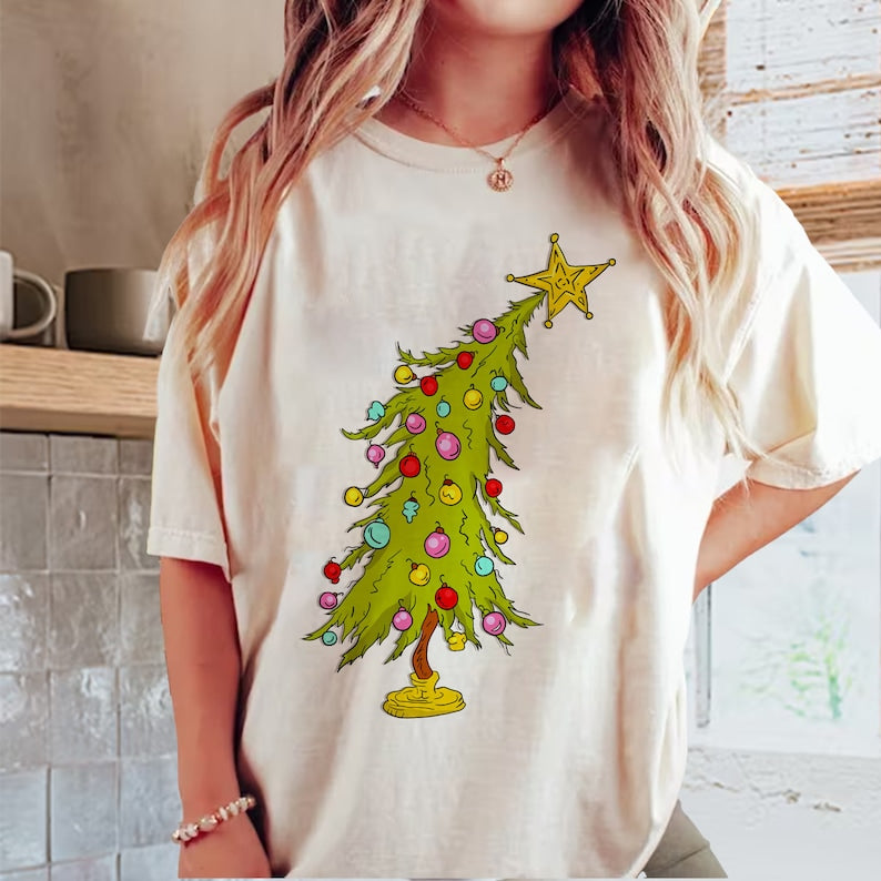 Trendy Christmas Tree T-shirt