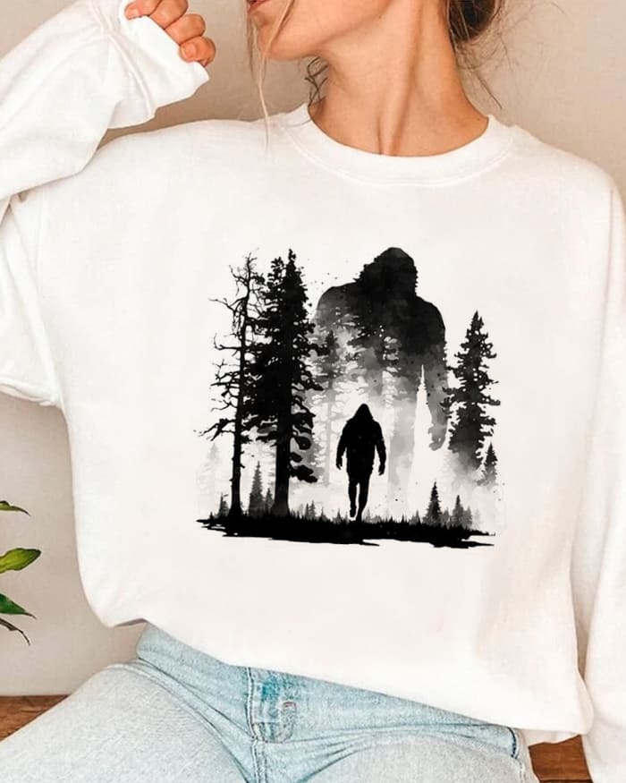 Sasquatch Yeti Hiking Sweatshirt